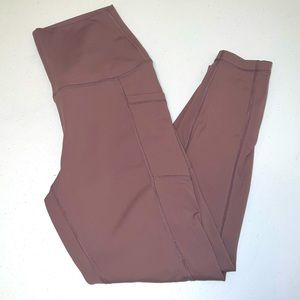 90 degree leggings above ankle fit in mauve brand new no tags size large